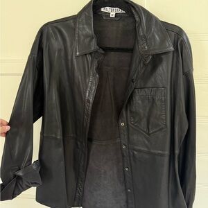 Walter Baker Charcoal Leather Jacket